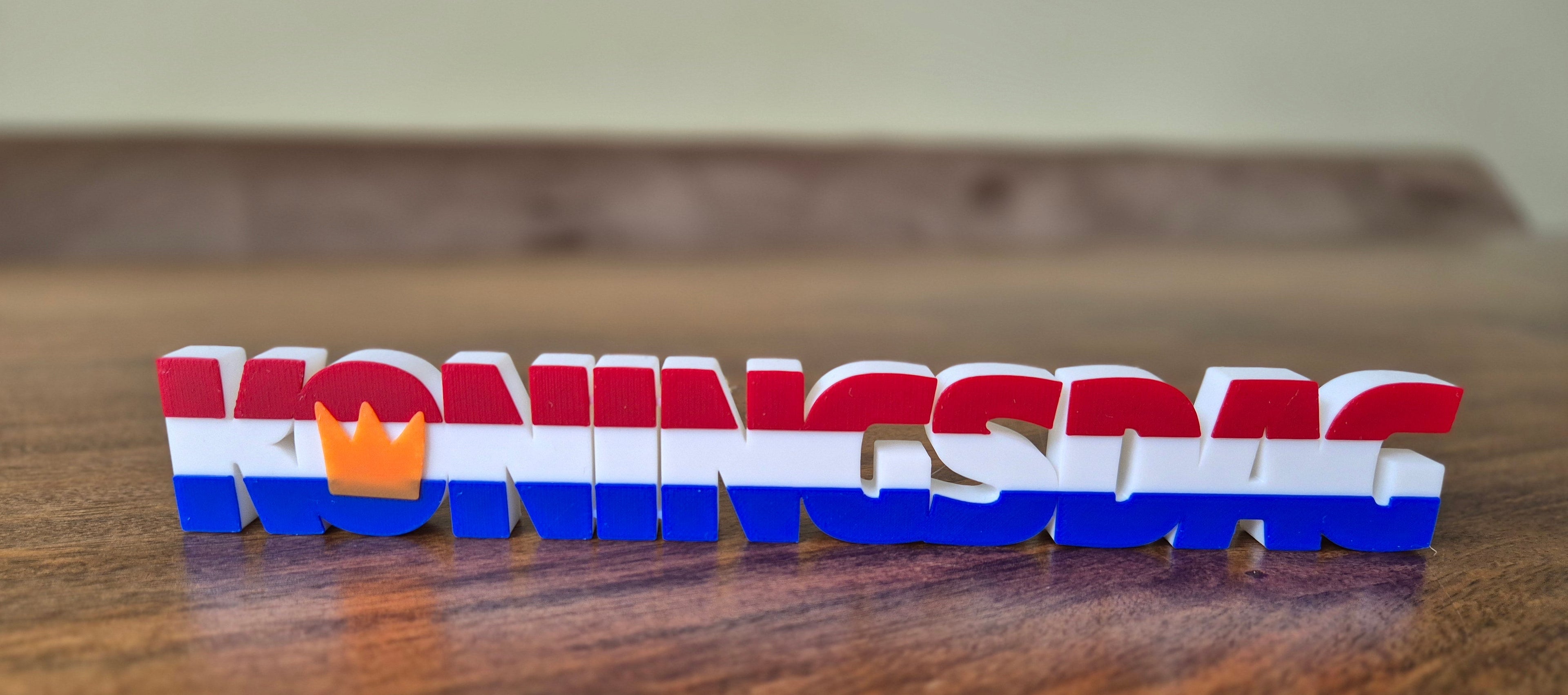 Woordbeeld - Koningsdag rood wit blauw